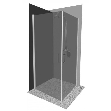 Dušo kabina P1222 90x90 pilka be pado