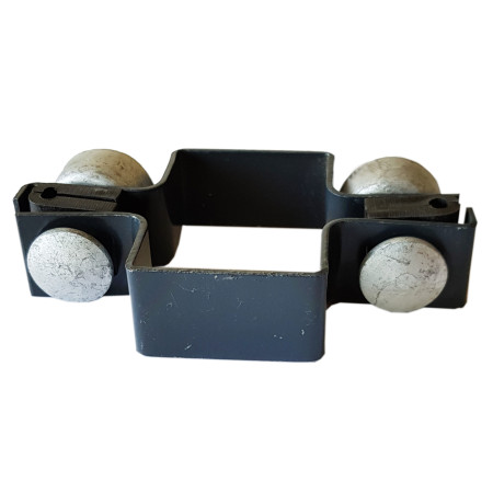 Apkaba metalinei tvorai tiesi su tvirtinimo varžtais pilka (Ral7016)