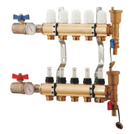 Žalvarinis kolektorius 125 su 9 žiedais