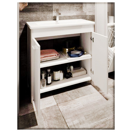 Vonios kambario spintelė su praustuvu BROOKLYN BR-65 balta