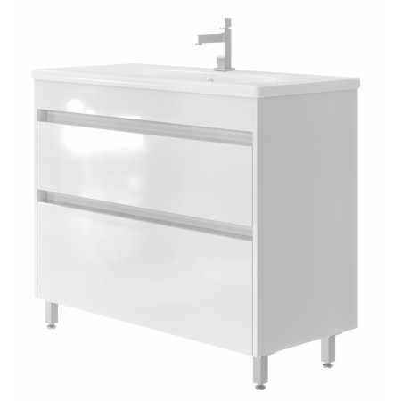 Vonios kambario spintelė su praustuvu LUTON LT-100 balta