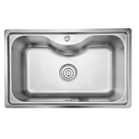 Nerūdijančio plieno plautuvė D8050PL matt su sifonu