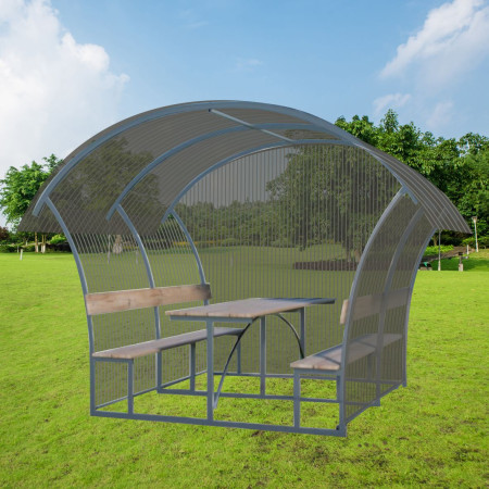 Pavėsinė Sachara 6m (uždengtas stogas, šonai ir galas)