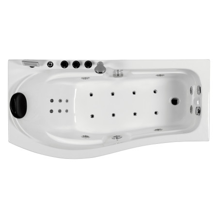 Masažinė vonia AMIL EU-018B kairinė su vandens ir oro masažu, vandens šildytuvu