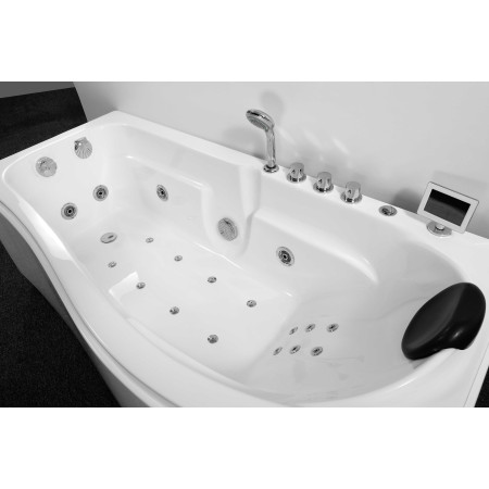 Masažinė vonia AMIL EU-018B dešininė su vandens ir oro masažu, vandens šildytuvu