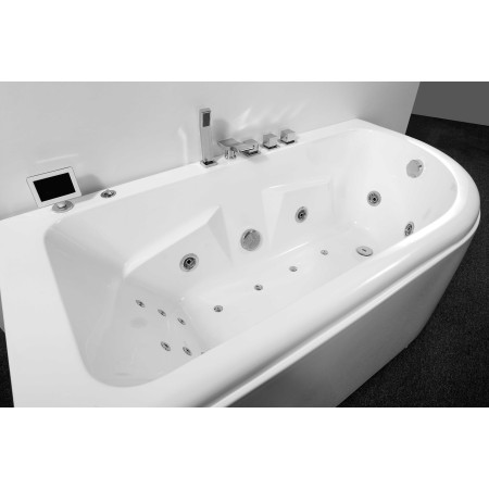 Masažinė vonia ROCO EU-023-2B kairinė su vandens ir oro masažu ir vandens šildytuvu