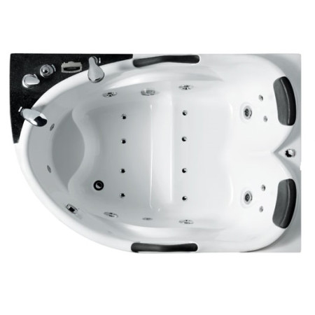 Masažinė vonia SERIN EU-026B dešininė su vandens ir oro masažu, vandens šildytuvu