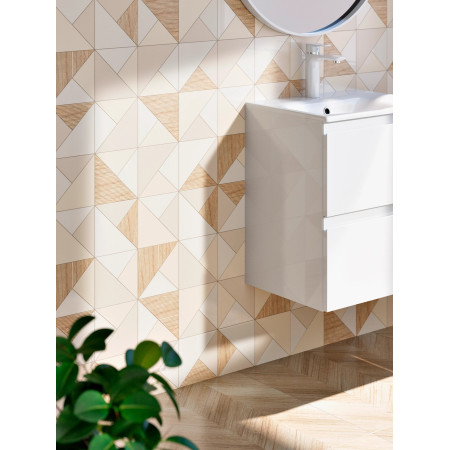 Vonios kambario spintelė su praustuvu Cersanit 975 MODUO 80 balta