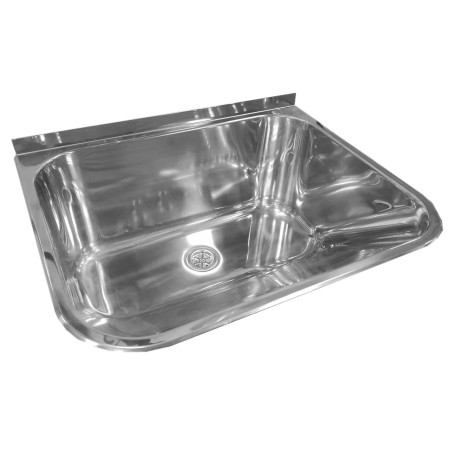 Nerūdijančio plieno plautuvė L5040PB su sifonu ir sieniniais laikikliais 1.0 mm