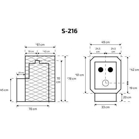 Krosnelė Skamet S-216 GL su stiklu