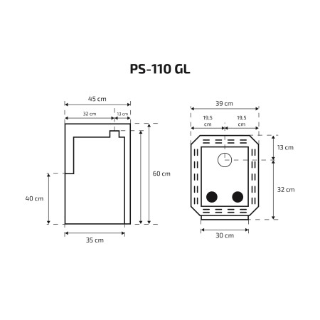 Krosnelė Skamet PS-110 GL su stiklu