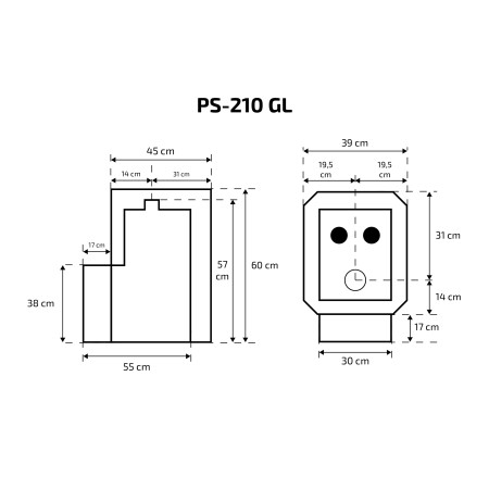 Krosnelė Skamet PS-210 GL su stiklu
