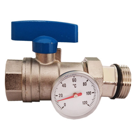 Sklendė kolektoriui mėlyna su termometru