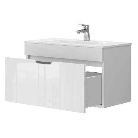 Vonios kambario spintelė su praustuvu STEFANIJA ST1-80 balta pakabinama