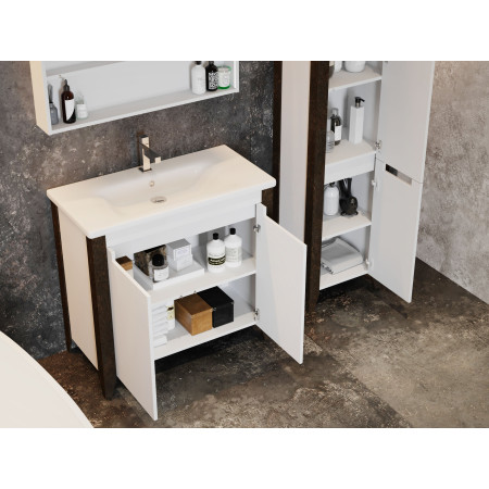 Vonios kambario spintelė su praustuvu QUEEN QN-65 balta