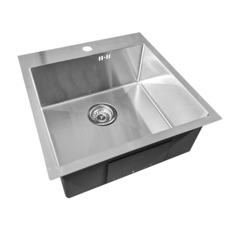 Nerūdijančio plieno plautuvė 743 su sifonu