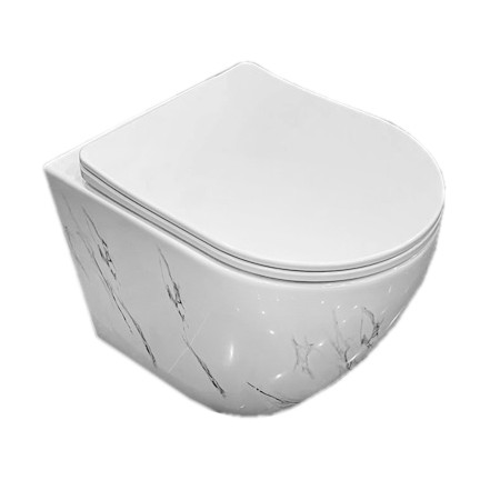 Klozetas pakabinamas 3423-71 dekoruotas