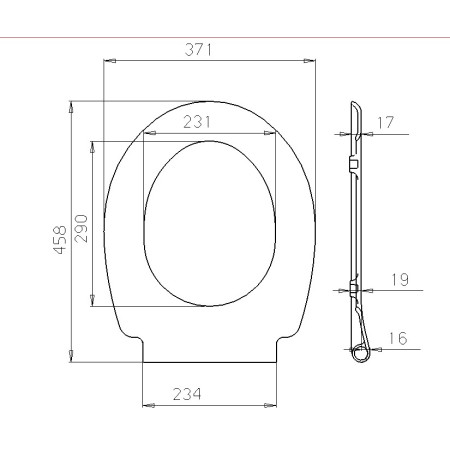 Klozeto dangtis DU02A lėtas