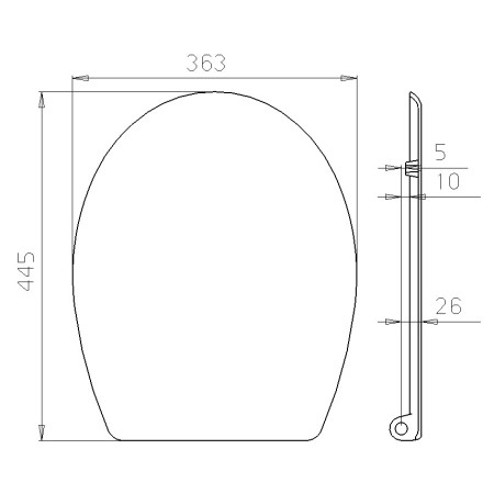 Klozeto dangtis DU02A lėtas
