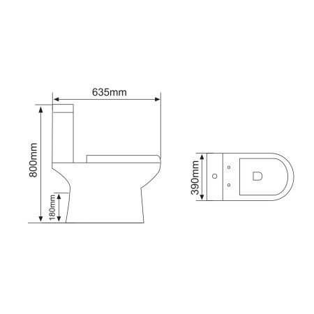 Klozetas PORTO 014P RIMLESS