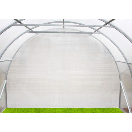 Šiltnamio tunelis 4m ilgio su polikarbonatine danga (uždengtas tunelis ir vienas galas)