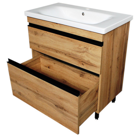 Vonios kambario spintelė su praustuvu Primera PRM2-100 ruda