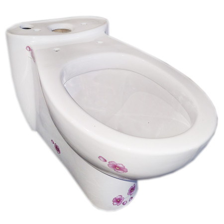 Klozeto apačia dekoruota