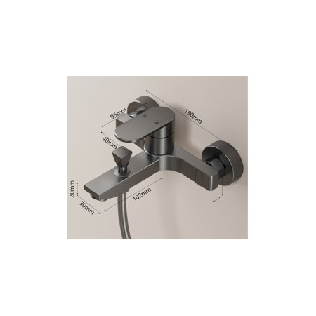 Maišytuvas dušo F2 grey