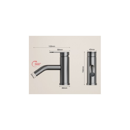 Maišytuvas praustuvui B-13 black