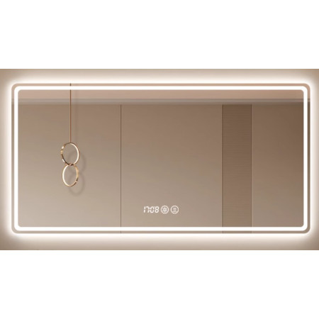 Veidrodis 30635 LED išmanus su funkcija nuo rasojimo, laikrodžiu ir termometru