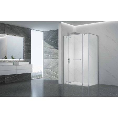 Dušo kabina PRESTIGE 90x90 chrom/skaidri be pado