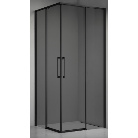 Dušo kabina ELEGANCE 90x90 juoda/pilka be pado