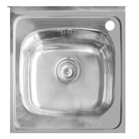 Nerūdijančio plieno plautuvė 877 dešinė uždedama su sifonu