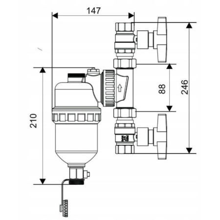 Filtras nusėdimo su magnetu 0350.721