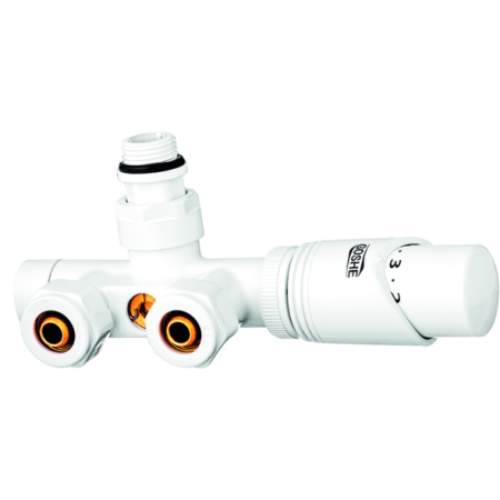 Vožtuvas termostatinis gyvatukui 0300.332 dešininis baltas