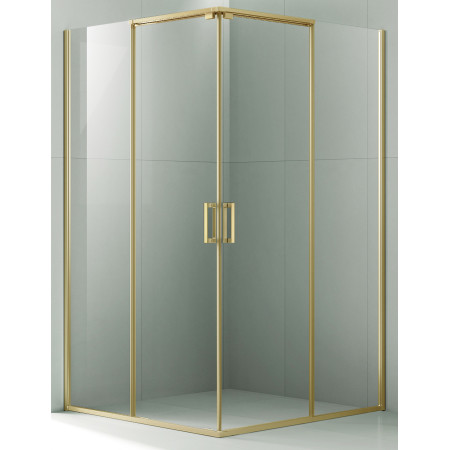 Dušo kabina AW1142 100x100 GOLD skaidri be pado