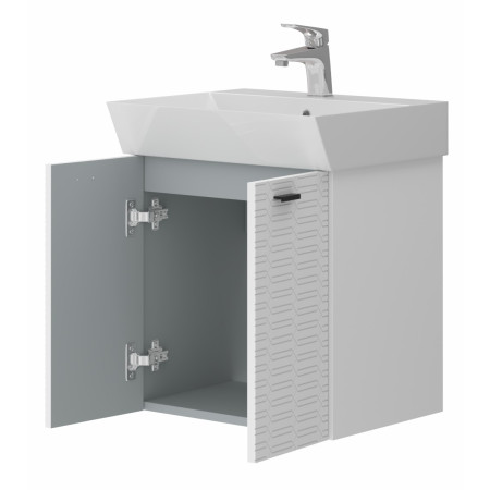 Vonios kambario spintelė su praustuvu Piccolo PC-50 balta pakabinama