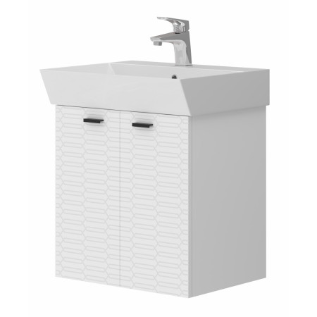 Vonios kambario spintelė su praustuvu Piccolo PC-60 balta pakabinama