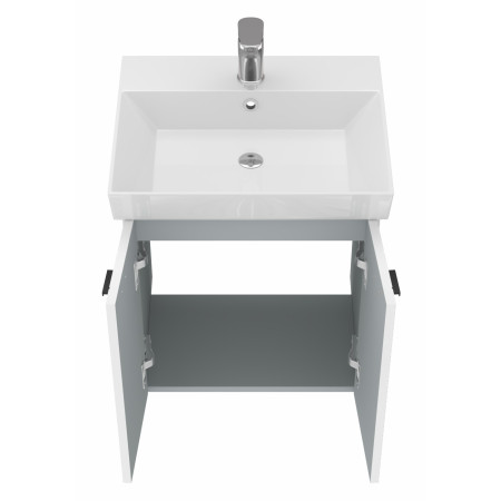 Vonios kambario spintelė su praustuvu Piccolo PC-60 balta pakabinama