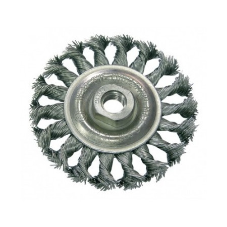 Šepetys šlifavimo plieninis 100mm M14 sukto  plauko PROLINE