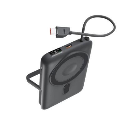 Ksix Magnetic Power Bank 10000 mAh, 22.5W for iPhone and Apple watch, Grey