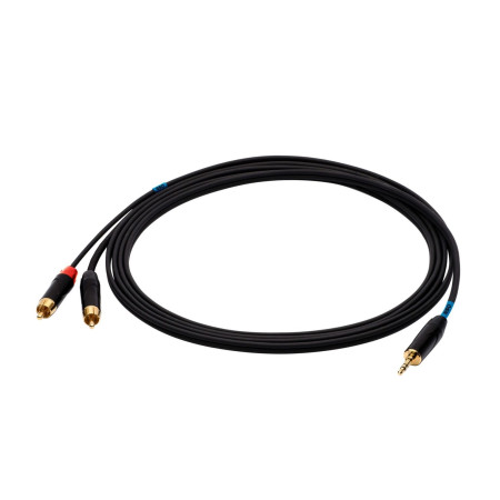 SSQ MIJRCA3 SS-1423 Kabelis Mini Jack Stereo 3,5 mm - 2x RCA 3 m Juoda