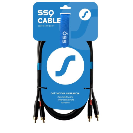 SSQ RCARCA2 SS-1432 Kabelis 2x RCA - 2x RCA 2 m Juoda