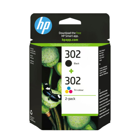 HP 302 rašalo kasetė 2 vnt (Juoda, Tri-spalvė)