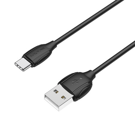 Borofone BX19 USB-A į USB-C 1.0m Kabelis Juodas