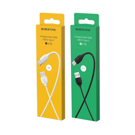 Borofone BX19 USB-A į USB-C 1.0m Kabelis Baltas