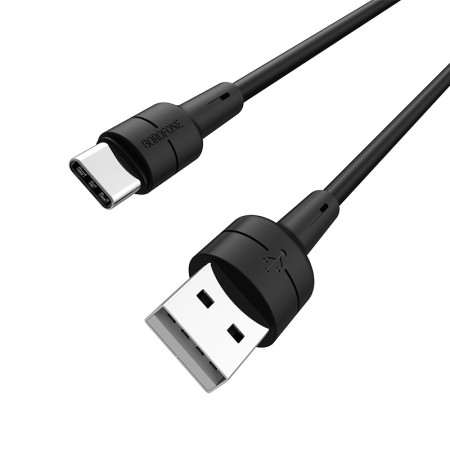 USB kabelis Borofone BX30 Type-C, 1.0m, silikoninis, juodas