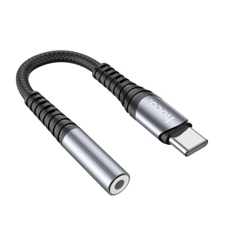 Audio adapteris Hoco LS33 Type-C į 3.5mm pilkas
