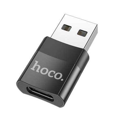 Adapteris Hoco UA17 USB-A į Type-C juodas