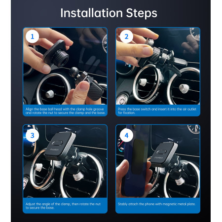 Choetech H042 automobilinis telefono laikiklis juodas